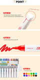 Lineplus, Color boardmarker, Dry Erase Markers for School and Office, Assorted Vivid Colors, Bullet Tip, Low Odor, 12 Pack