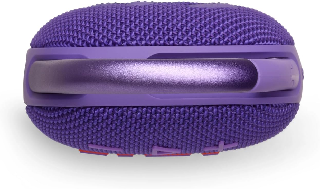 JBL Clip 5 - Ultra-Portable, Waterproof & Dustproof Bluetooth Speaker, Big Pro Sound with Punchy bass, Integrated Carabiner, Up to 12 Hours of Play, Made in Part with Recycled Materials Purple