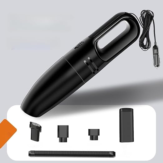 OLFAVE Car Vacuum Cleaner - Car Accessories - Small 12V 120WHigh Power Handheld Portable Car Vacuum w/Attachments, Detailing Kit Essentials for Travel,Black Wired Main image