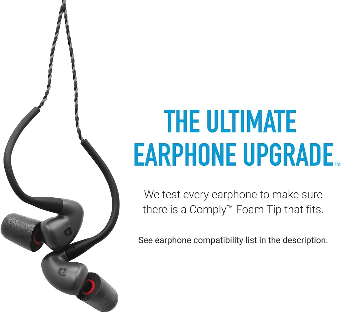 COMPLY Foam Ear Tips Designed for AudioFly, Etymotic Research, Westone & Shure, Small 3 Pairs Black Secondary image