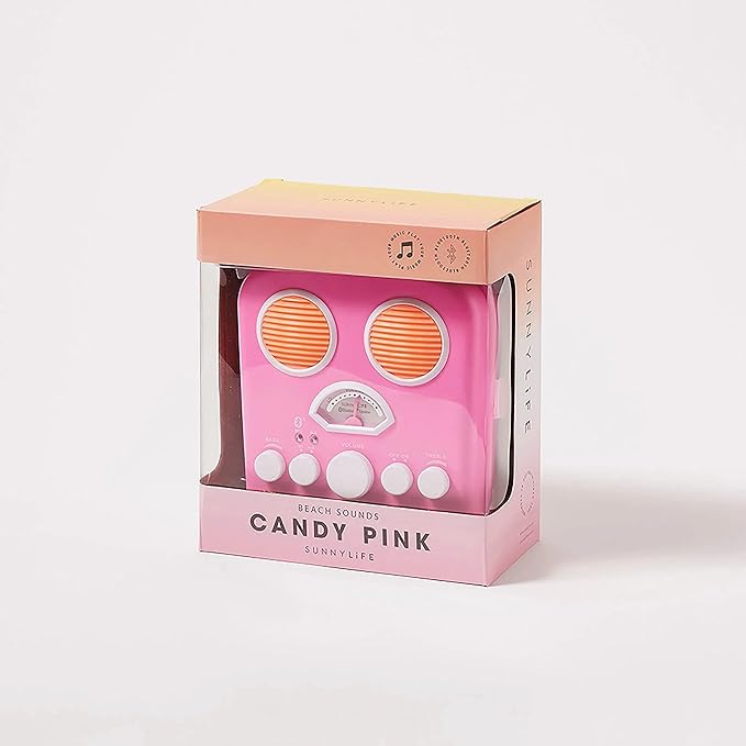 Sunnylife S2ISOBCP Beach Sounds Speaker, Candy Pink Main image