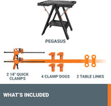 WORX Pegasus Multi-Function Work Table and Sawhorse with Quick Clamps and Holding Pegs – WX051