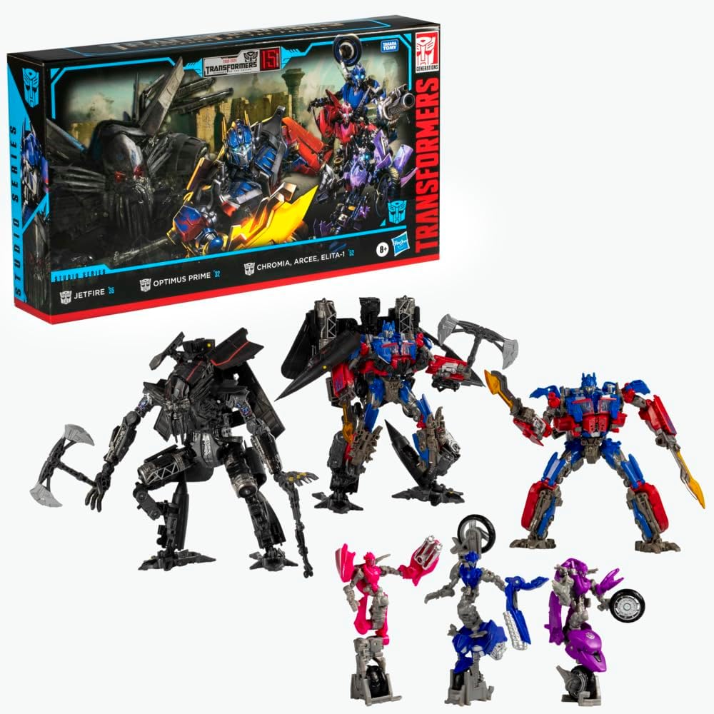 Transformers Toys Studio Series Transformers Revenge of the Fallen 15th Anniversary Auto bot Multipack With 5 Action Figures For Boys And Girls Ages 8 Plus
