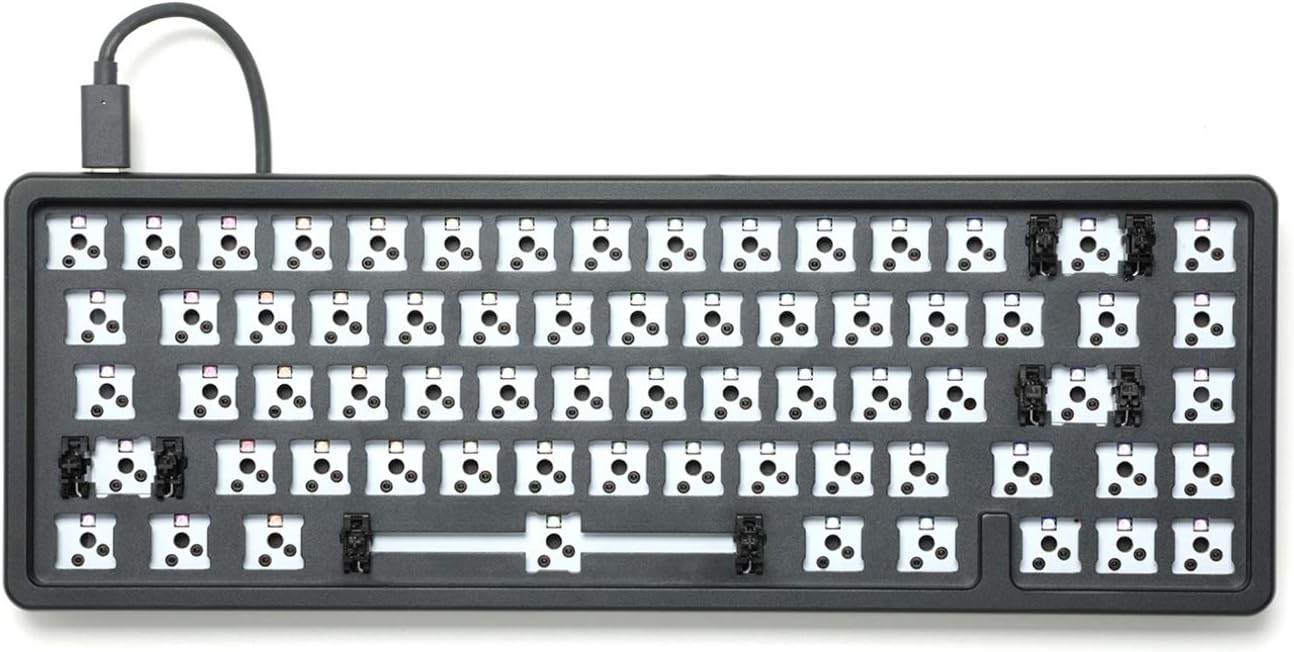 DROP ALT High-Profile Mechanical Keyboard — 65% (67 Key) Gaming Keyboard, Hot-Swap Switches, Programmable Macros, RGB LED Backlighting, USB-C, Doubleshot PBT, Aluminum Frame (Barebones, Black) Main image