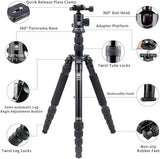 SIRUI Tripod for Camera, 2-in-1 Aluminum Camera Tripod Monopod, Compact Travel Tripod with 360 Panorama Ball Head, Professional Tripod for DSLR Video Camcorders 17,6lbs Load (MT1005+M10)