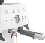 Smeg EGF03WHUK Espresso Coffee Machine with Grinder, White
