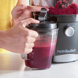 NutriBullet NBJ100G - Juicer, 800W, Stainless Steel Sieve, includes 1x Cleaning Brush, 1x 1.5L Pulp Tray and 1x 800ml Juice Jug, Dark Grey colour