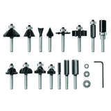 BOSCH RBS015MBS 15Piece CarbideTipped Wood Router Bit Assorted Set