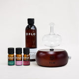 FLO Home Ellipse Diffuser Starter Bundle, Cherry Wood