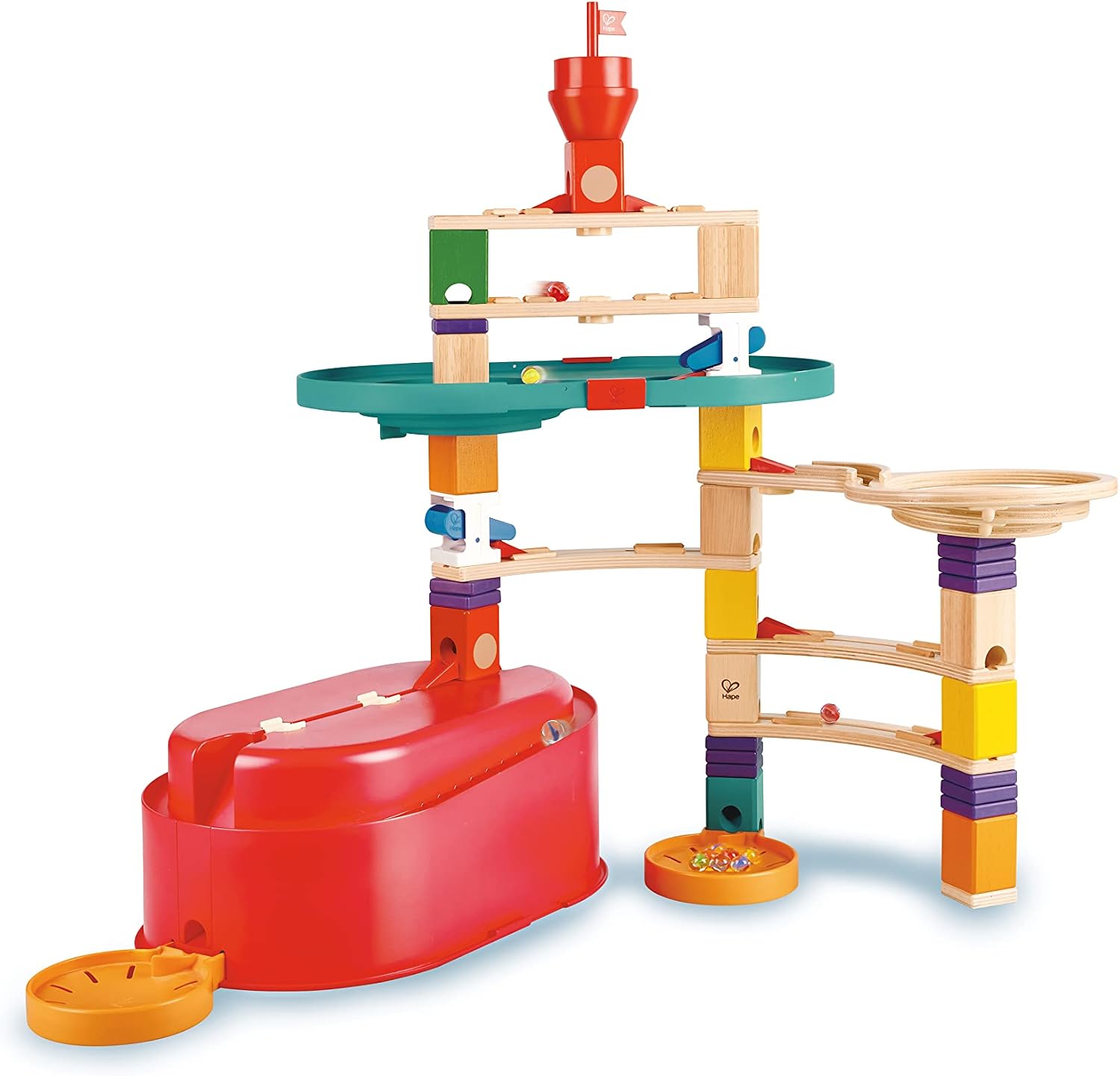 HAPE E6027 Quadrilla Stack Track Bucket Set