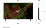 LG OLED48B5PSA - 48" OLED 4K UHD Smart TV, 2025 model, α8 Processor Gen2, ThinQ AI & webOS 25, 120Hz Native, VRR, G-sync, Free Sync, Dolby Vision, Dolby Atmos