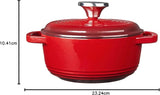 Lodge EC1D43 Enameled Cast Iron Dutch Oven, 1.5-Quart, Red