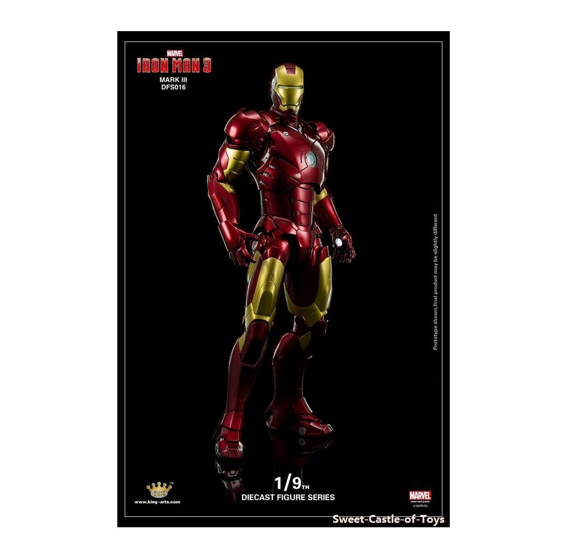 King Arts, DFS016 1/9th Iron Man 3 (Mark III) Diecast Figurine Secondary image