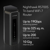 NETGEAR Nighthawk TriBand WiFi 7 Router RS700
