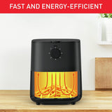 Tefal Easy Fry Essential EY1308 - Air Fryer, 3.5L Capacity, 80°C - 200°C, Die Cast Grill Plate, 60 min Timer, Oil-Less Fryer, Compact Design, Healthy Cooking, Dishwasher-Safe Parts