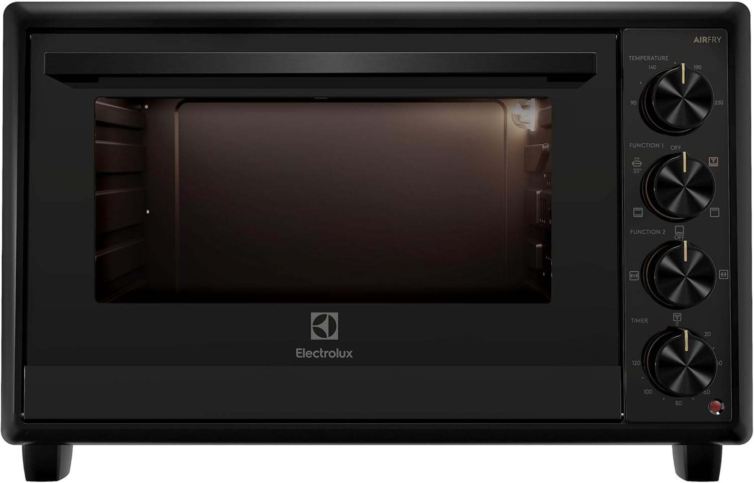 Electrolux Ultimate Taste 700 EOT5622XFG Freestanding Analog Electric Oven 56L capacity 2200W 4-in-1 toast bake grill and rotisserie AirFry 90°C 230°C temp control Secondary image