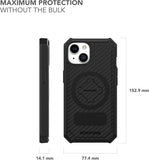 Rokform iPhone 15 Case Rugged Series Magnetic Cover With RokLock Twist Lock Drop Tested Armor Black