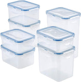 LOCK & LOCK Easy Essentials Food Storage Lids Airtight Containers Clear 14 Piece Set