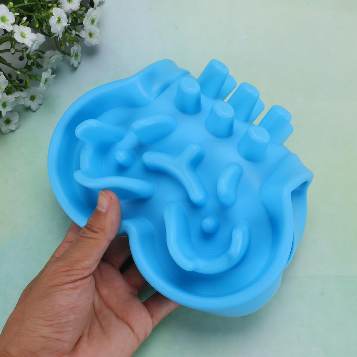 Bone-Shaped Pet Slow Feeder Bowl - H72-CW-024
