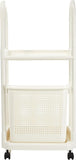 Asvel 7404 3 Tier Rack Wagon Will Laundry Basket White