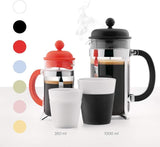 Bodum Caffettiera French Press Coffee Maker with Plastic Lid, 1L, Off White