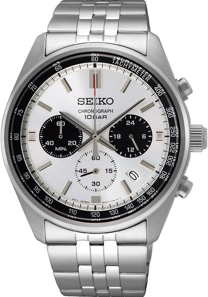 Seiko Analog White Dial Men's Watch Stainless Steel Main image
