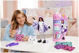 Barbie Cutie Reveal Snowflake Sparkle Series Plush Owl Doll, 10 Surprises Including Mini Pet and Color-Change