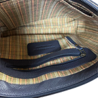 Motherhouse Shoulder Bag Navy Blue Pebbled Leather