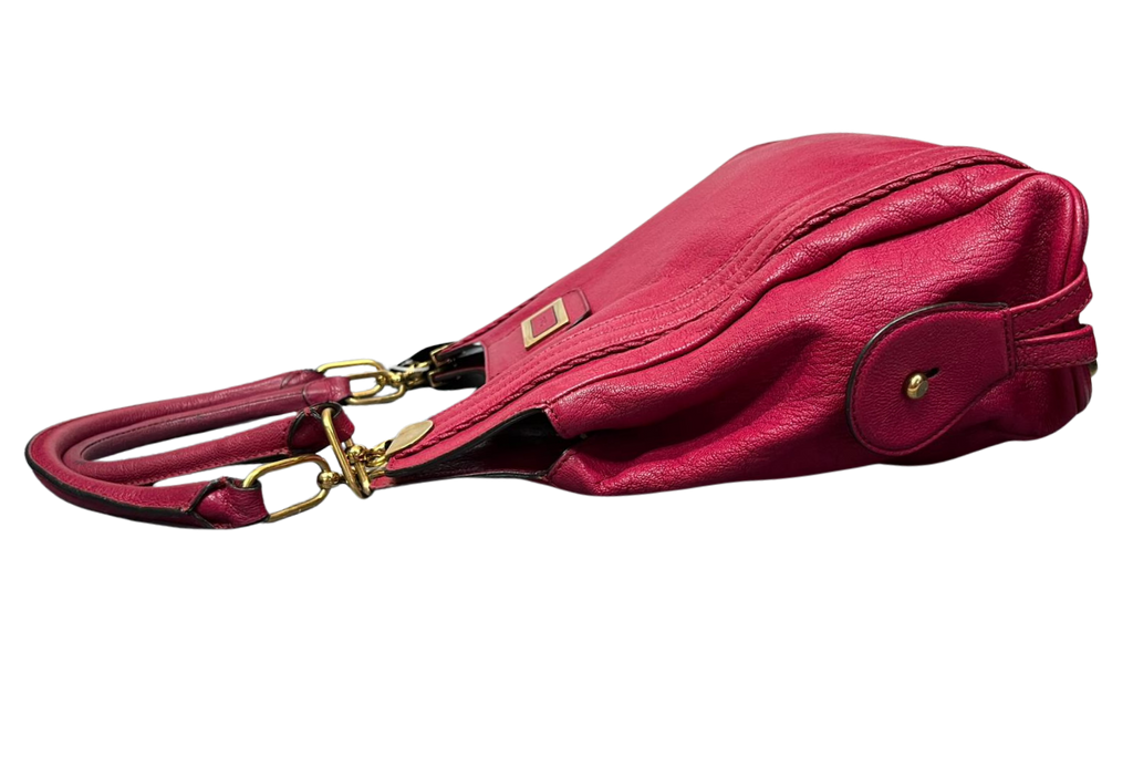Chloe Irene Leather Tote Shoulder Bag Red