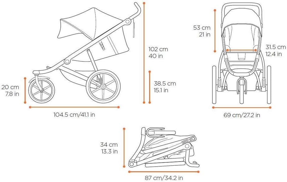 Thule Urban Glide 2 Jogging Stroller Single Dark Shadow