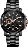 Aries Gold Inspire Contender Black SS G 7301 BKR-BKRG MEN'S WATCH