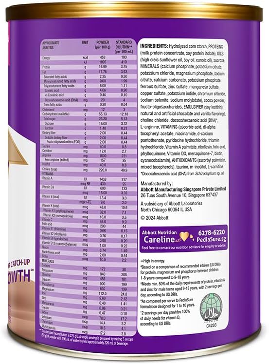 Pediasure 10+ Chocolate 850g