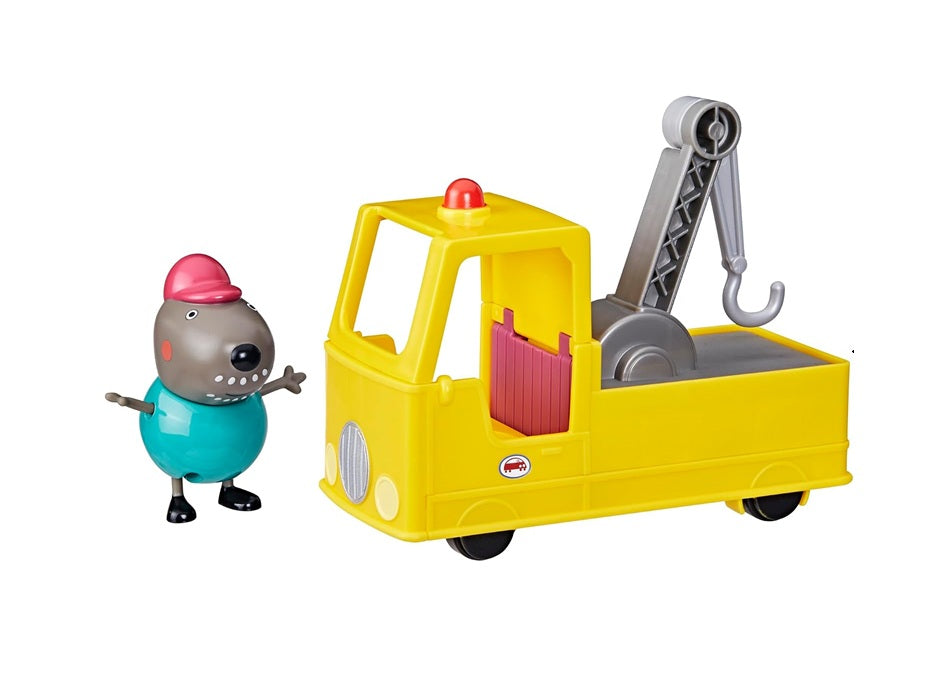 Peppa Pig Granddad Dog's Tow Truck Construction Vehicle and Figure Set, Preschool Toys for Boys and Girls 3 Years and Up