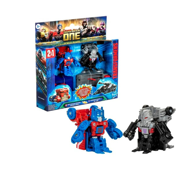Transformers One Race Changers 2-Pack, Optimus Prime (Orion Pax) & Megatron (D-16) 1.5-Inch Robot Action Figures, Interactive Toys for Boys and Girls...