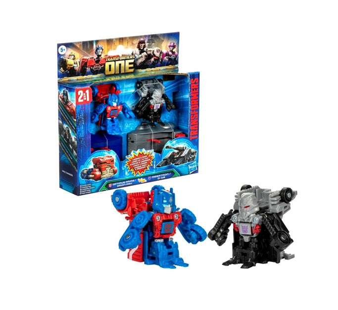 Transformers One Race Changers 2-Pack, Optimus Prime (Orion Pax) & Megatron (D-16) 1.5-Inch Robot Action Figures, Interactive Toys for Boys and Girls...