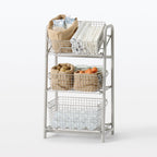 Muji Steel Pipe Storage Rack Warm Grey