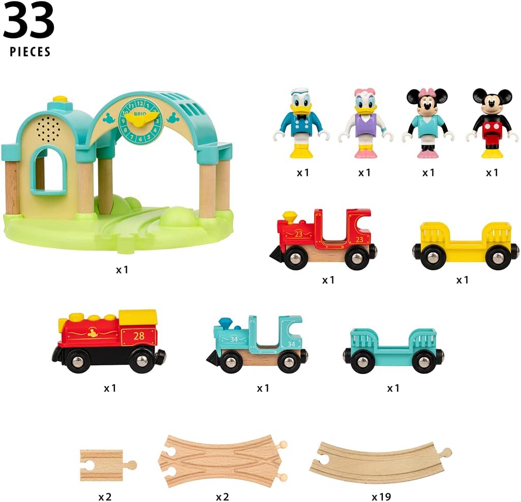 BRIO 32292 Disney Mickeys Deluxe Wooden Railway Set Secondary image