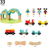 BRIO 32292 Disney Mickeys Deluxe Wooden Railway Set