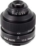 Mitakon ZhongYi MTK20MF2MFT Creator Lens with MFT Mount for Mirrorless Camera, 20mm, f/2, Black