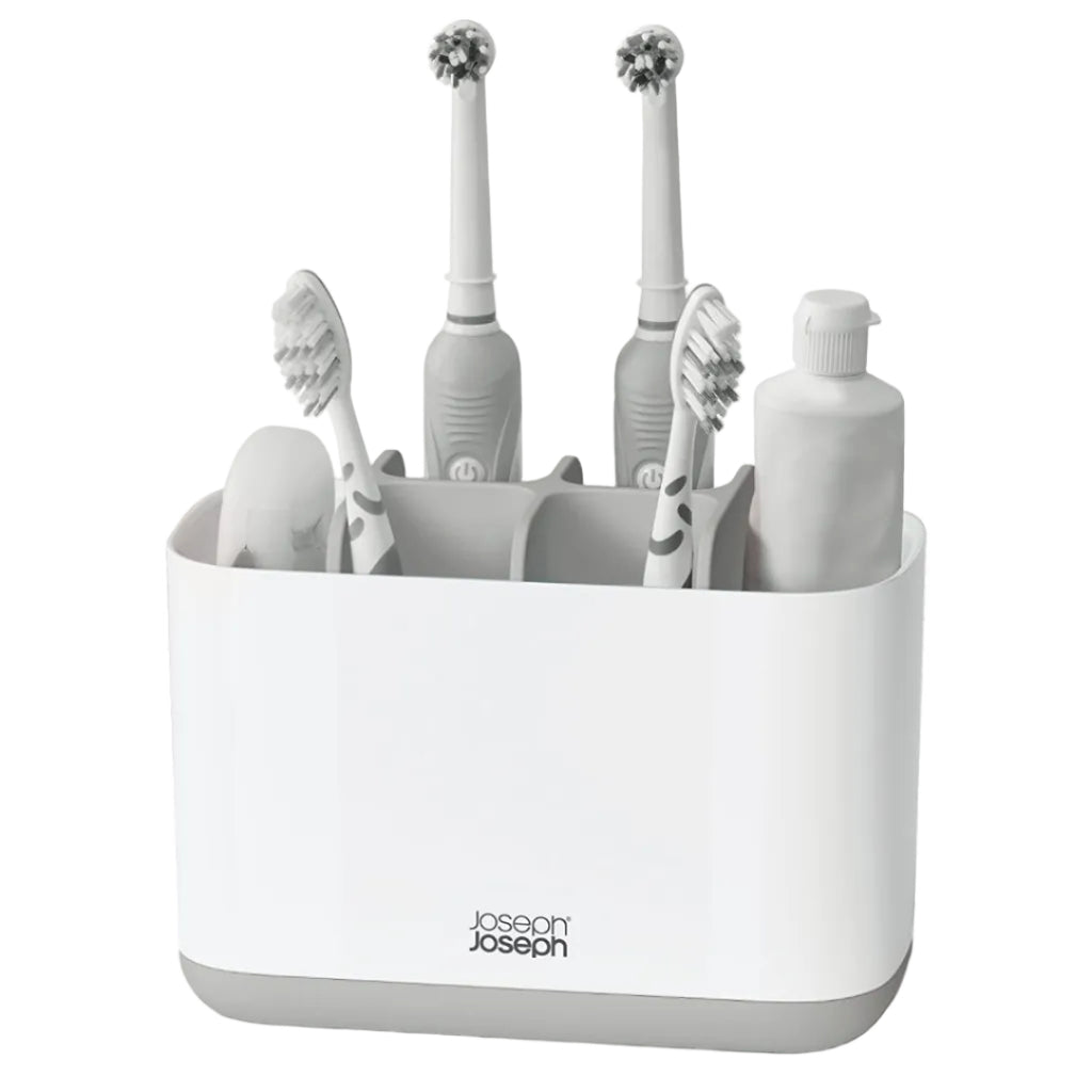 Joseph Joseph EasyStore Large Toothbrush Holder Grey White