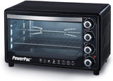 PowerPac Electric Oven W/Convection & Light,50L,(PPT45) BLACK