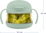 Ubbi Tweat No Spill Snack Container for Kids BPA Free Toddler Snack Container Sage & Blue