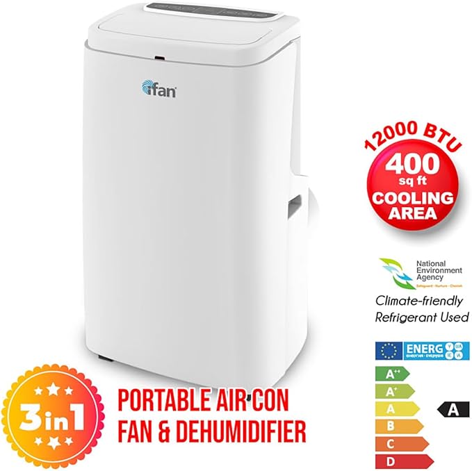 iFan 3IN1 Portable Aircon 14000 BTU Portable Air Conditioner