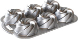 Nordic Ware 88037 Heritage Bundtlette Cake Pan, Metallic, Silver