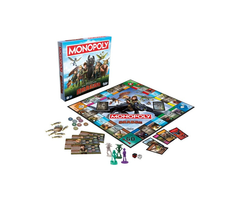 Hasbro Gaming DreamWorks How to Train Your Dragon Edition Monopoly Board Game | Ages 8+ | 2 to 4 Players | 45 Mins. | Fun Family Games for Kids, Teens, and...