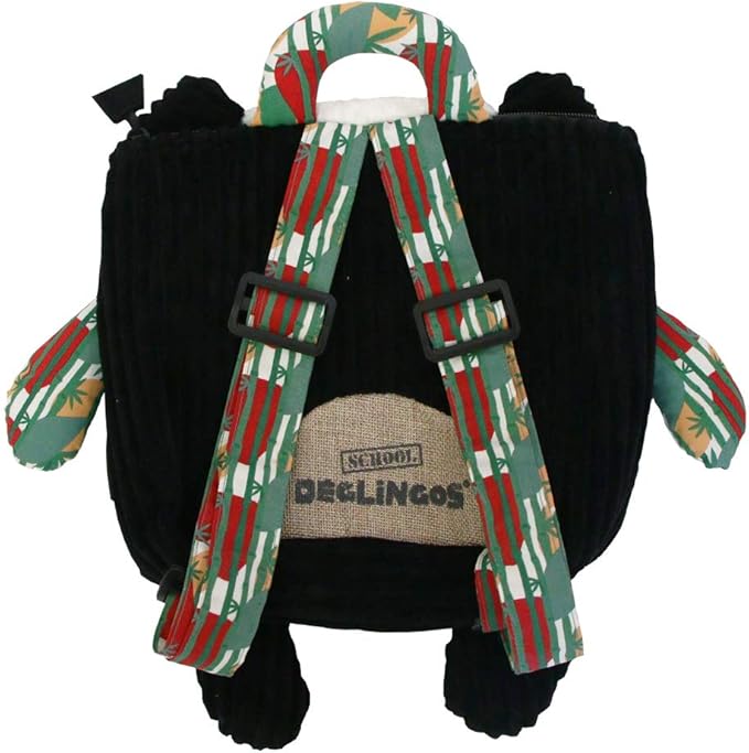 Les Deglingos LD35028 Rototos The Panda Corduroy Backpack, 25 x 25cm