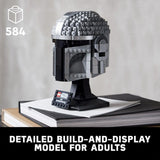 LEGO Star Wars The Mandalorian Helmet 75328 Building Kit (584 Pieces)
