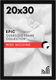 Americanflat 20x30 Poster Frame with Polished Plexiglass - Black Picture Frame with Engineered Wood - Epic Collection - Wide Photo Frame for Wall Display