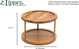 Lipper International 8302 Bamboo Wood 2-Tier 10" Kitchen Turntable