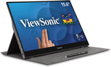 ViewSonic TD1655 16” 10-point Touch Portable Monitor, Extend Your Content from Mobile Devices, Flexible Setup with 2 x USB Type C, Anti-slip Cover, Aluminum stand, 6H hardness, Grey